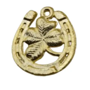 Herradura con Trebol para la suerte, metal 0.8"