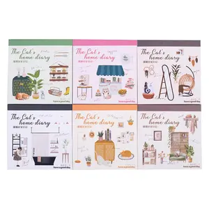 60 Home Decor Landscape Stickers Household Items, Animal Theme PET Waterproof Material Cute Style DIY Planner Decoration Scrapbook Material Stickers