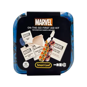 Smart Care On the Go First Aid Kit with Reusable Storage Tin, 80PC