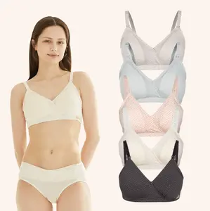 One-Touch Tencel Dot Nursing Bra
