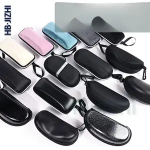 Large sports sunglasses case, men's and women's simple sun glasses case, zipper creative myopia eye case.