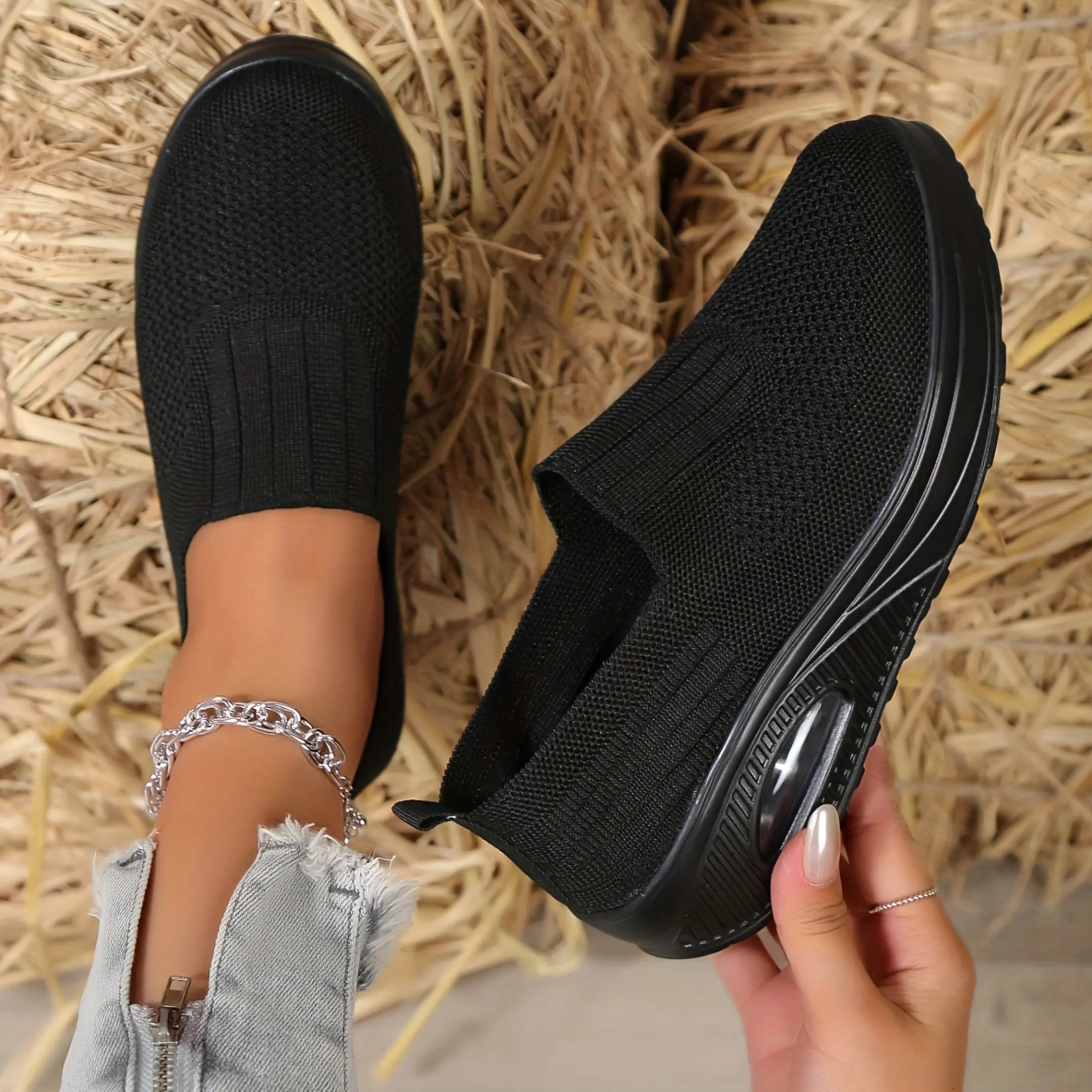 Women's Nursing Shoes Air Cushion Nurse Shoes Orthopedic Diabetic Wedge Sneaker Toning Rocker Walking Shoes Platform Wedge Sneaker Toning Rocker Walki