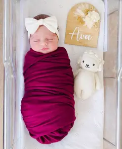 Ribbed Swaddle Blanket | Magenta