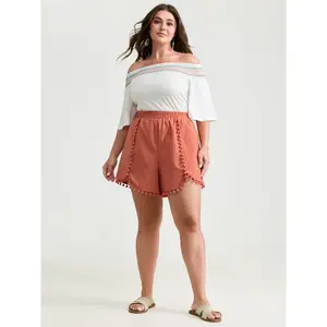 【Summer Turn-Up】BlOOMCHIC plus size Pure Cotton Petal Hem Shorts [M-6X] 2026 Summer Pick for Mother's Day