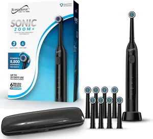 Supersonic Sonic Zoom + Electric Toothbrush 8,800 OPM, Wireless Charging, Advanced Rotation  TB-1000 Black