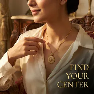 The Intention Anchor Rotatable Necklace | Vintage Gold Tone Kinetic Pendant | Old Money Aesthetic Manifestation Jewelry for Anxiety Relief