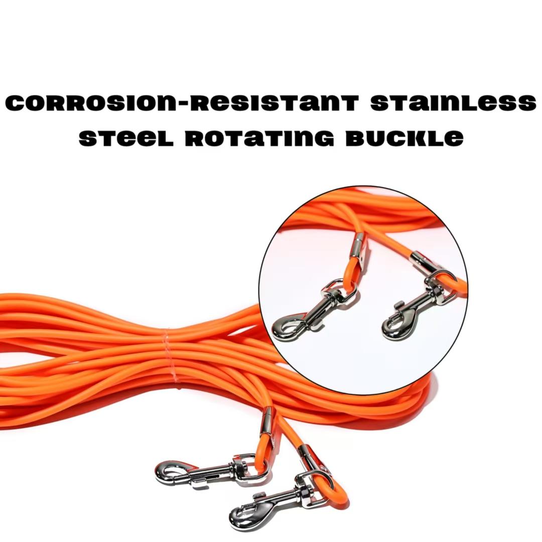 Dog Tie Out Cable and Stake for Yard and Camping, Heavy Duty Stakes and Lead for Large Dogs up to 125lbs, Dog Scew and Tether for Outside