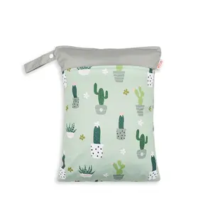 Reusable Waterproof Wet Wipe Bag, Ideal for Cloth Diapers and Beach Use, Perfect Size 11.8 X 15.7, Great Gift for Christmas Halloween Thanksgiving