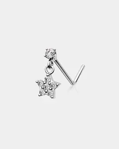 Star Dangle L-Shaped Nose Stud