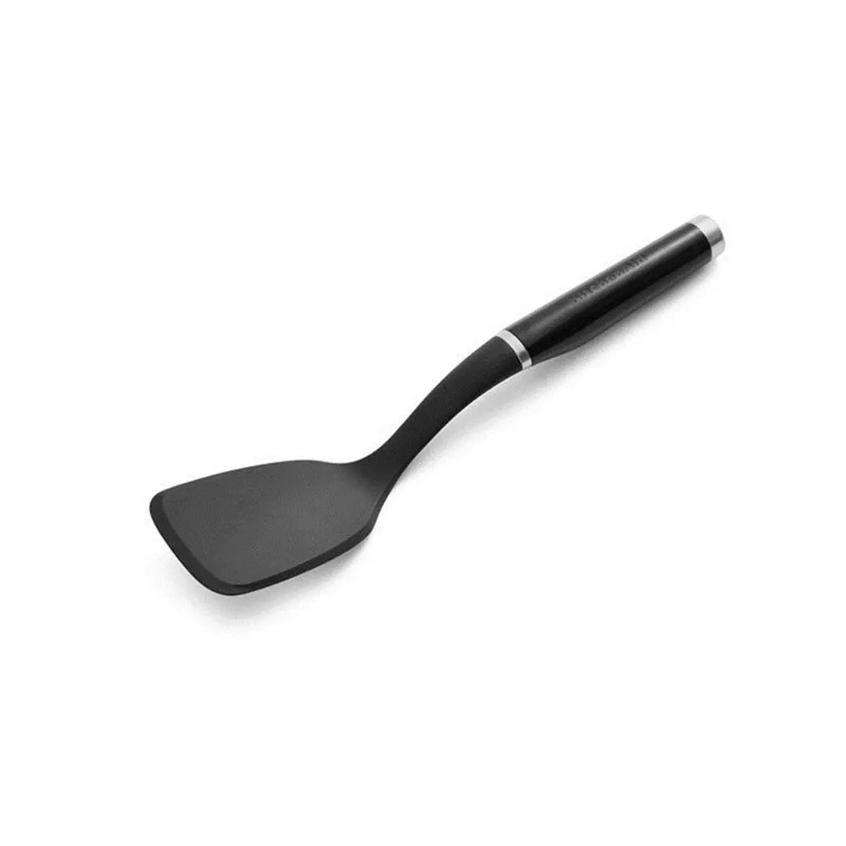 KitchenAid 6009340 Paddle-Shaped Heat-Resistant Cooking Turner, 3.5x8.5 in Black ABS & Nylon, Dishwasher-Safe Kitchen Tool