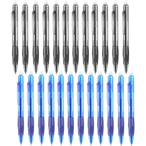 Erasable Pens 24 Pack Click Fine Point 0.7 mm Retractable Erasable Gel Pens for Completing Sudoku and Crossword Puzzles (Black&Blue)