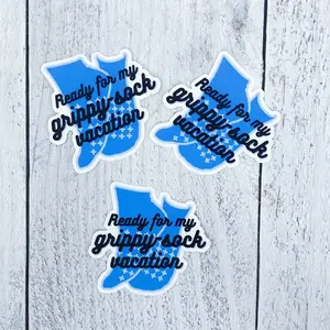 Grippy Sock Vacation Sticker