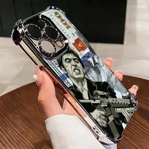 Classic Movie Scarface Phone Case Compatible with for iphone 17, 16E, 16, 15, 14, 13, 12, 11 Mini Pro Max Air X XR XSMAX 8 7 Plus, Shockproof Transparent Soft Back Cover, Tony Montana Phone Case, Scarface Case, Pablo Phone, Max Scarface Case, Scarface Cas