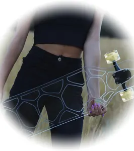 GHOST BOARDS Collection: Longboards for Adults, Teens, and Kids. Clear Longboards with light-up wheels—perfect for cruising and carving!