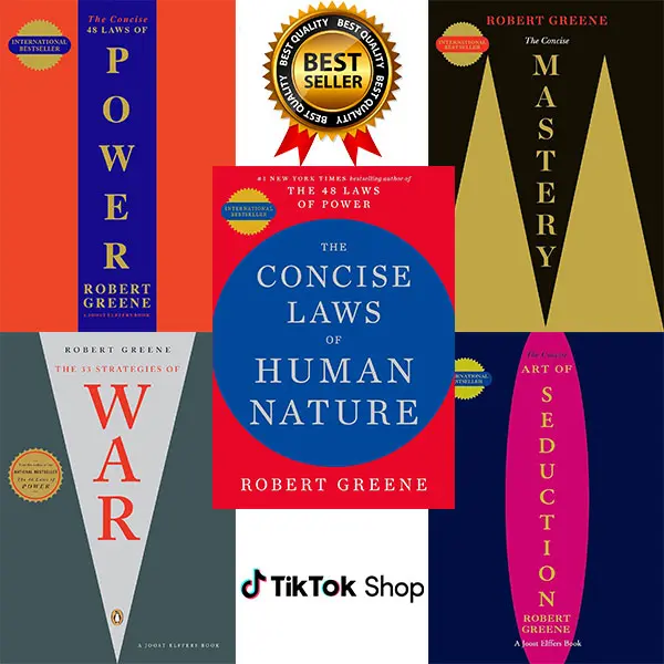 Robert Greene 5 Books Collection Set (The Concise Laws of Human Nature, 48 Laws Of Power, Art of Seduction, The Concise Mastery & 33 Strategies of War)