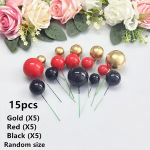 15pcs Cake Ball Decorations, Perfect for Birthday, Wedding, Anniversary, Singles Party, Thanksgiving, Christmas, Mix