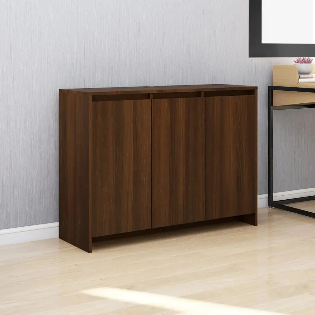 Sideboard Brown Oak 40.2"x13"x29.5" Engineered Wood