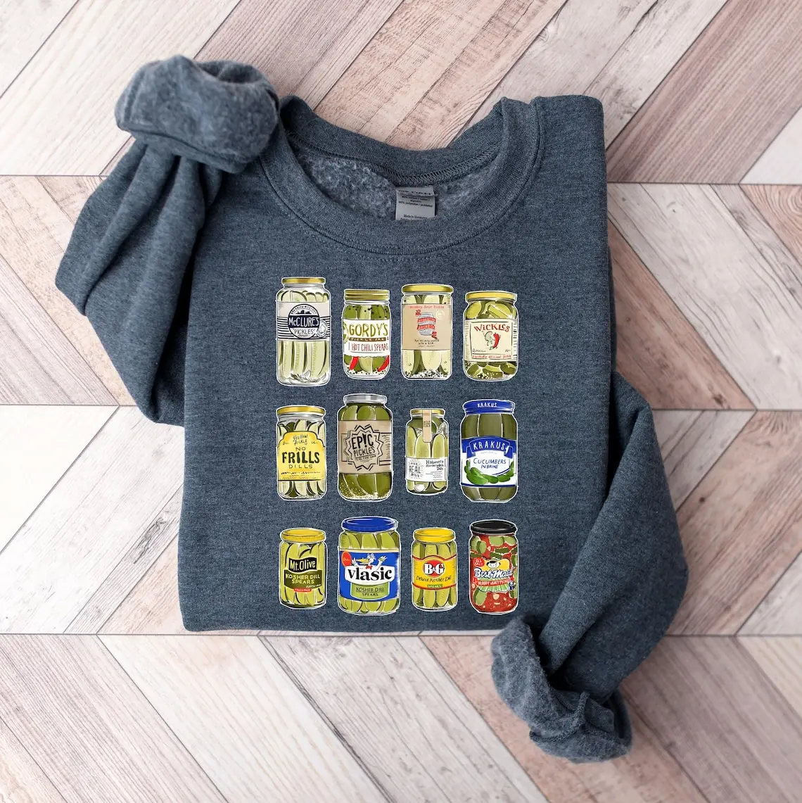 Vintage Canned Pickles Sweatshirt, Canning Season Sweatshirt, Pickle Lovers Sweater, Pickle Jar Crewneck, Funny Pickle Hoodie  T-shirt, sweater and Hoodie
