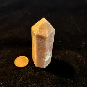 Natural Stone Semi-Polished Pink Quartzite Tower - 68mm Tall