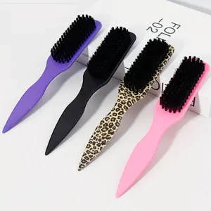 1pc Sharp Tailed Beard Brush, Men's Vintage Oil Head Styling Brush, Beard Brush, Slick Back Hair Brush For Sleek Ponytail Bun & Smoothing Baby Hairs, Edge Control - Backcombing & Teasing Hairbrush With Wide Rat Tail For Sectioning & Parting