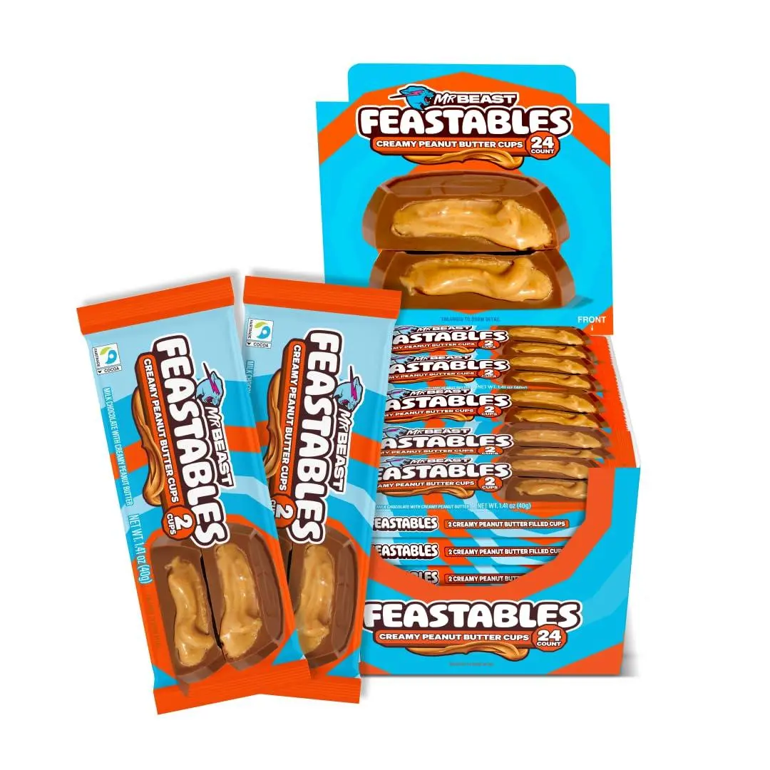 Feastables Mr Beast Chocolate Peanut Butter Cups 24 ct