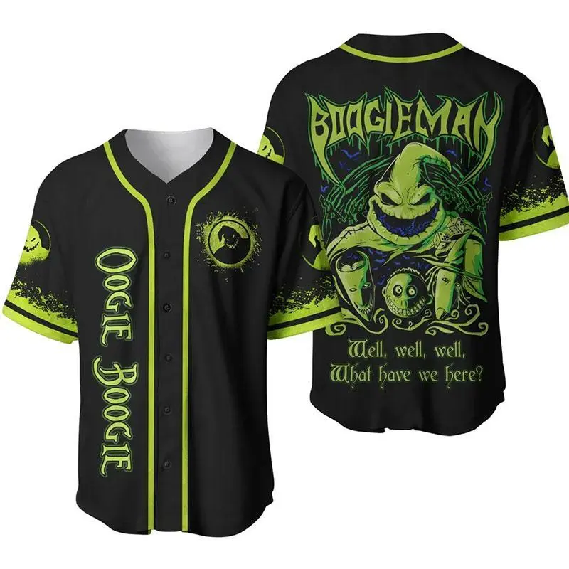 Oogie Boogie Well Well Well Baseball Jersey | Nightmare Movie Fan Shirt | Halloween Boogieman Top | Spooky Trick or Treat Outfit
