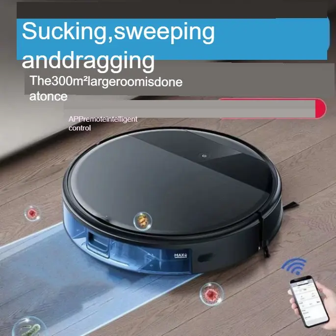 Sweeping, mopping and vacuuming in one, lazy person cleans the ceiling. Three-in-one smart vacuum cleaner, 3000Pa hurricane vacuum + rotary pressure mopping + roller brush deep cleaning, stubborn stains all in one!