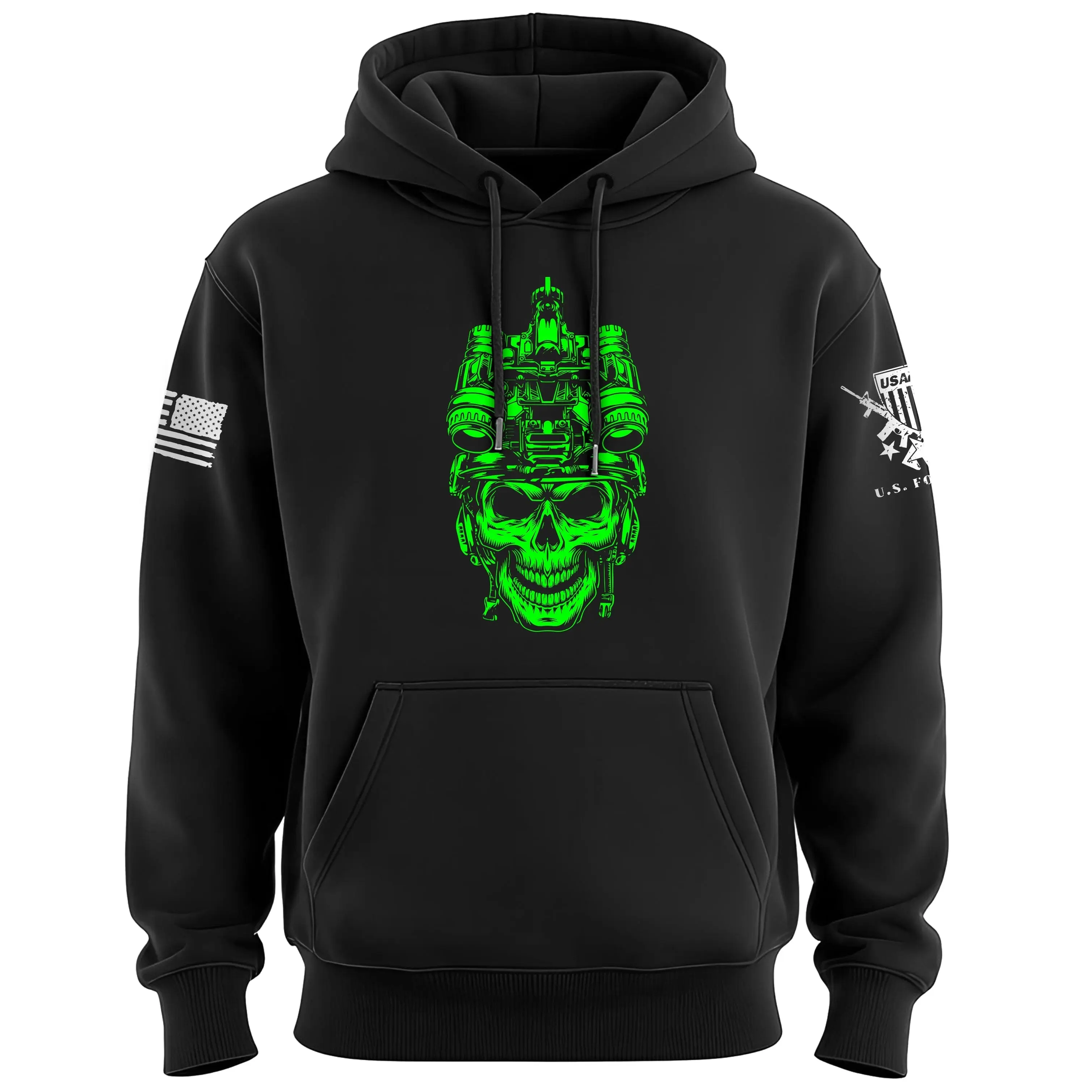 Operator Skull Neon Hoodie