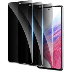 Privacy Screen Protector for Samsung Galaxy A51/A52/A53 5G, Shatterproof Tempered Glass Accessories, Anti Spy Tempered Glass Film, Case Friendly Ultra Resistant 9H Hardness Anti-Glare HD Black -3 Pack
