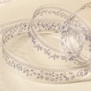 3 Rolls Floral Pet Tape Set, Creative Scrapbook & Journal Supplies, Ideal for Crafting Projects, Durable Adhesive Design