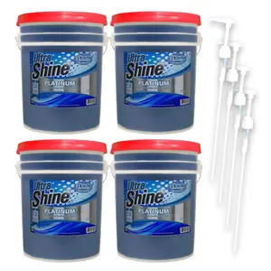 Ultra Shine™ 4 Pack 3X Platinum™ Dishwashing Liquid Grease Remover, 5 Gal, Blue