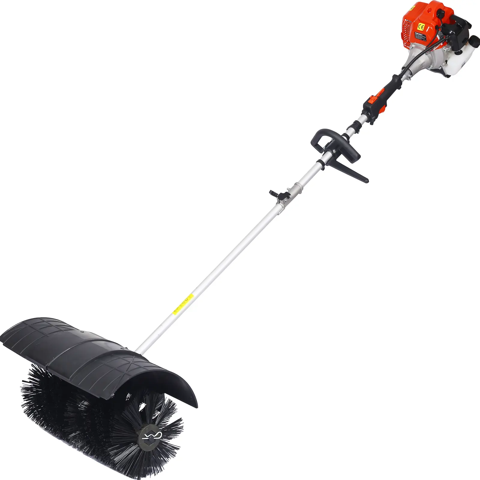 DONEXT Gasoline-Powered Snow Sweeper, 52CC 2-Stroke Nylon Broom Brush (21x10in) EPA-Certified Portable Sweeping Tool for Garden & Home Cleaning