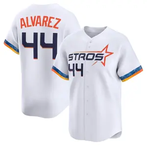 Mens Alvarez White Baseball Jersey, Mens Alvarez White 2026 City Connect Baseball Jersey