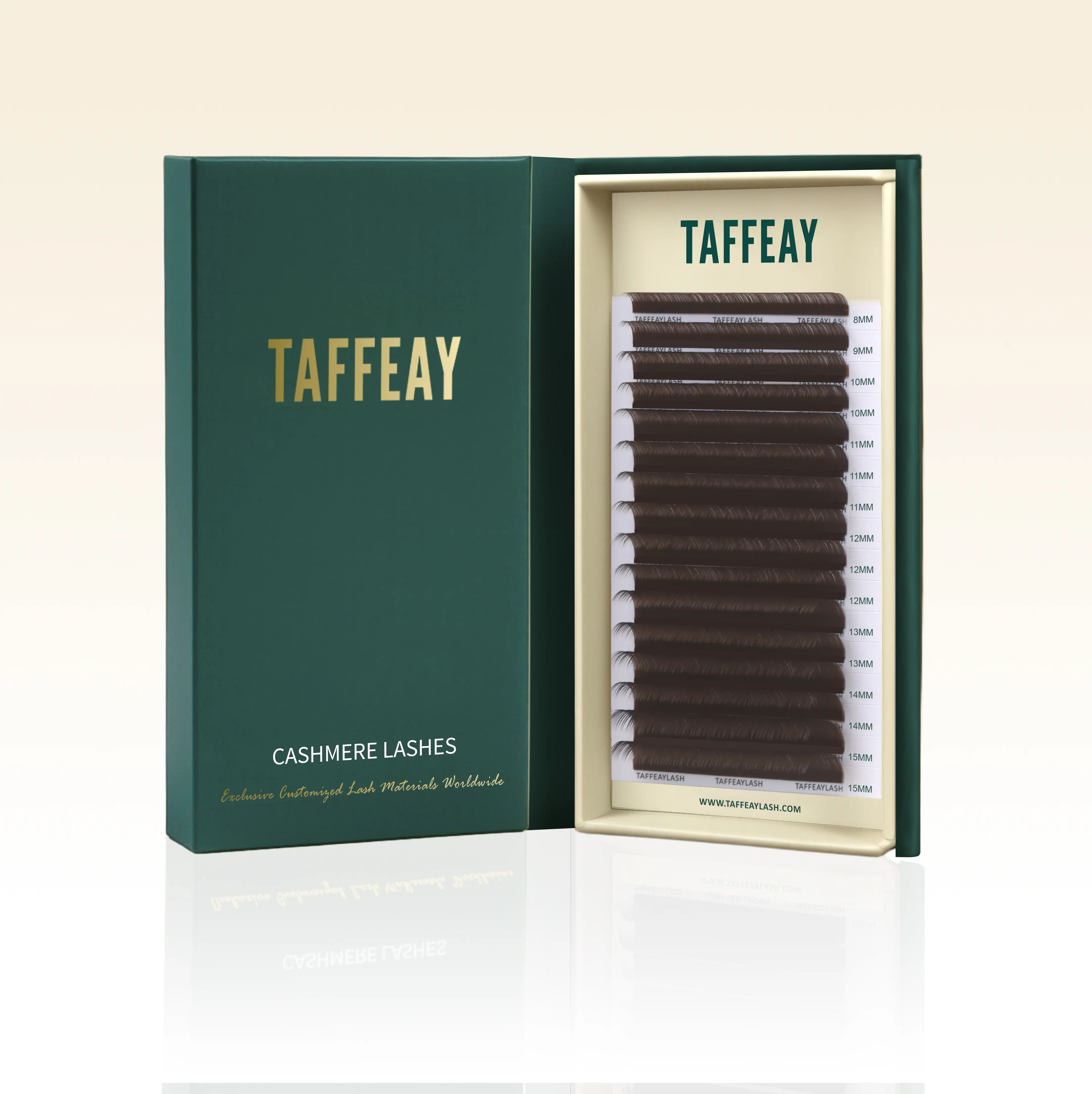 TAFFEAY Light Brown Lash Extensions, 16-Row Eyelashes Extensions for Makeup (Beauty & Personal Care)