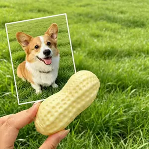 Interactive Dog Toy, Durable Chewable Peanut Sound Toy, Fun Puzzle for Small Dogs, Engaging Pet Activity, Ideal for Playtime, Interactive Tough Chewer