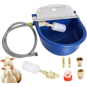 Automatic Water Dispenser for Dogs, Plastic Automatic Dog Waterer Livestock Water Bowl Goat Waterer with 39 inch Water Hose for Horse Water Trough
