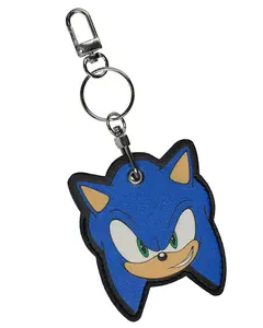 Sonic The Hedgehog GPS Air Tag Holder Keychain Clip With Lobster Clasp For Tracking Bags or Luggage