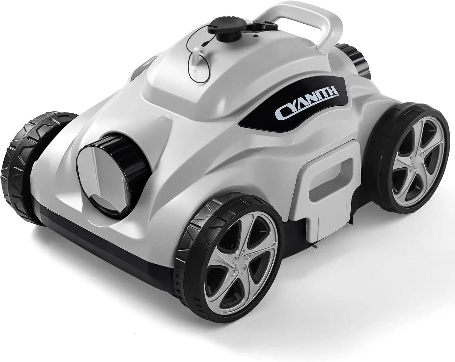 Cordless Robotic Pool Cleaner MF-PC01, 110-Min Runtime, IPX8, Self-Parking, for Flat-Bottom Pools(Light Grey)