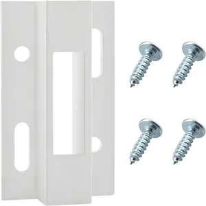 Sliding Door Keeper for Hook Style Latch, Patio Door Lock Latch E 2124, Sliding Glass Door Latch Replace for -Line, White