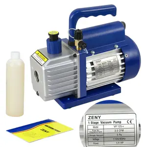 Segawe 3,5CFM Single-Stage 5 Pa Rotary Vane Economy Vacuum Pump 3 CFM 1/4HP Air Conditioner Refrigerant HVAC Air tool R410a 1/4" Flare Inlet Port, Blue