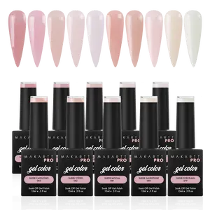 Sheer Nude & Pinks Gel Polish Set (15ml)