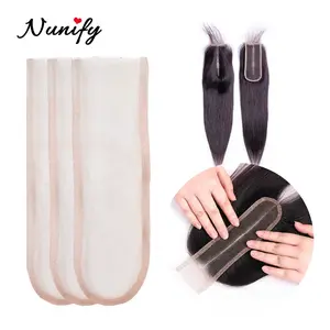 Nunify 4x4 2x4 2x6 Closure Lace Wigs Net Swiss Net For Lace Wig Base Cap Lace Frontal Closure Material Brown Color