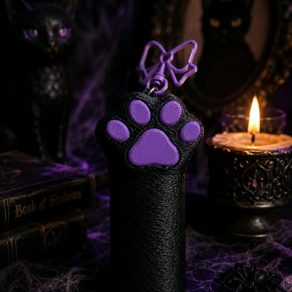 Black Cat Paw Chapstick Holder | Lip Balm & Lip Gloss Keychain | Cute 3D Printed Paw Container | Purse Charm | Gift for Cat Lovers l Lipstick Holder