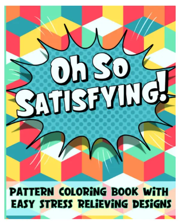 Adult Stress-Relieving Coloring Book - Interactive Activity Book with Fun Geometric Designs, Calming Effect, Creativity Enhancement, Crisp White Paper, Secondary Use for Kids