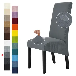 Water Repellent High Back Chair Cover Jacquard Stretch XL Size Chair Covers for Dining Room Anti-dirty Easy Care Seat Protectors