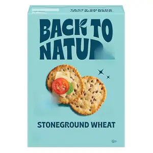 Stoneground Wheat Crackers - Made with Wholesome Ingredients like Whole Grains and Flax Seed - Non-GMO - 5 Ounce