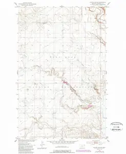 Coyote Coulee Montana USGS Topographic Quadrangle Map, 1950, 1:24000
