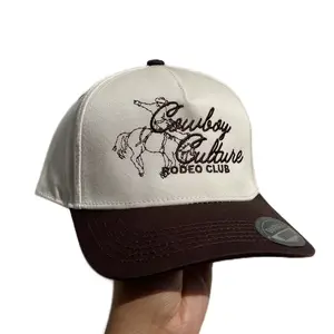 Cowboy Culture Cream/Brown Structured Cap