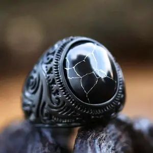Vintage Handmade Men’s Ring with Bold Tiger Eye Stone – Classic Wedding & Engagement Jewelry, Unique Statement Style for Everyday Wear