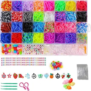 2500+ Rubber Band Bracelet Kit, Loom Bracelet Making Kit for Kids, Rubber Bands Refill Loom Set, Loom Bands Kit